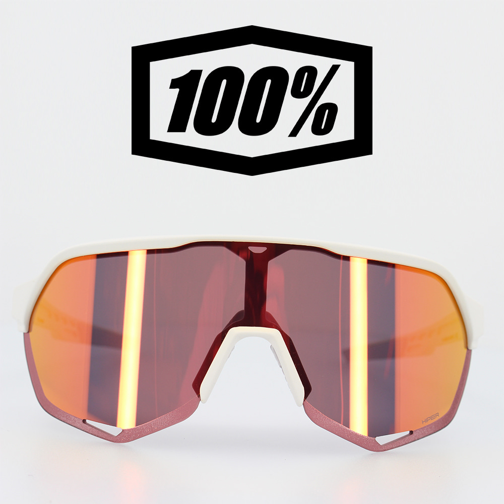 100%고글 S2 - 소프트택트 오프 화이트 - 하이퍼 레드 멀티레이어 미러 렌즈