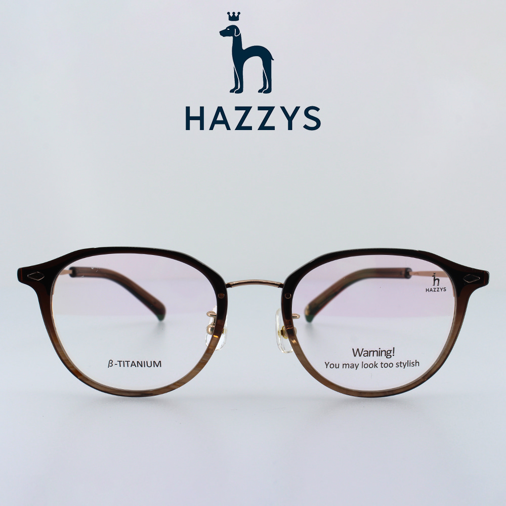 HAZZYS 헤지스 뿔테 티타늄 콤비 안경테 HZ6239 C02